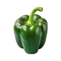 AI generated Fresh green sweet pepper isolated on transparent background png