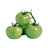 ai generato fresco verde pomodori isolato su trasparente sfondo png