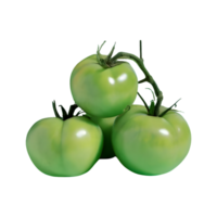 ai generiert frisch Grün Tomaten isoliert auf transparent Hintergrund png