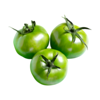 AI generated Fresh green tomatoes isolated on transparent background png