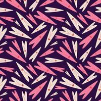 Purple pattern with red hearts for Valentine's Day and Halloween holidays vector
