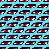 Ethnical magical mystical eyes seamless pattern. Vector illustration in doodle style