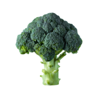 AI generated Fresh broccoli with drops isolated on transparent background png