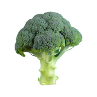 AI generated Fresh broccoli top view isolated on transparent background png