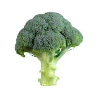 ai généré Frais brocoli Haut vue isolé sur transparent Contexte png