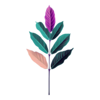 AI generated Leaves color change isolated on transparent background png