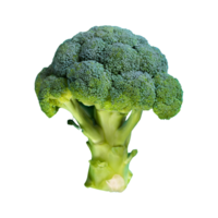 ai généré Frais brocoli Haut vue isolé sur transparent Contexte png