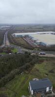 alto angolo metraggio di corby città di Northamptonshire, Inghilterra. UK. gennaio 11, 2024 video