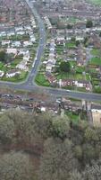 hoog hoek beeldmateriaal van corby stad van Northamptonshire, Engeland. uk. januari 11e, 2024 video