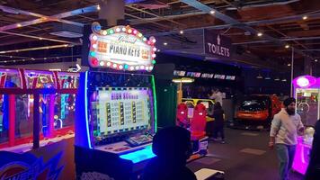 Fun Machines and Games at Galaxy Plaza Tour at Night Which is Located at Central Luton City of England UK. Feb 4th, 2024 video