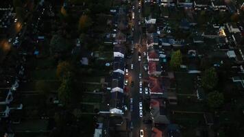 High Angle Footage of North Luton City at Night video