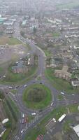 hoog hoek beeldmateriaal van corby stad van Northamptonshire, Engeland. uk. januari 11e, 2024 video