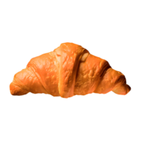 ai genererad nyligen bakad croissant isolerat på transparent bakgrund png