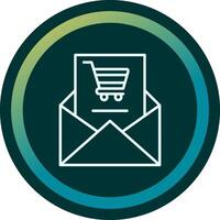 Shopping Email Vecto Icon vector