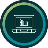 Online Bar Chart Vecto Icon vector