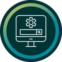 Computer Search Engine Vecto Icon vector