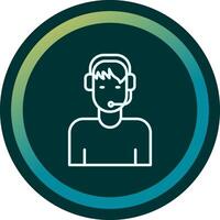 Customer Service Agent Vecto Icon vector