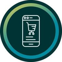 Online Phone Marketing Vecto Icon vector