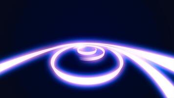 Futuristic video animation with particle stripe object and blinking light. Fantastic video animation with moving particle object