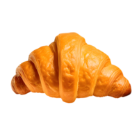 AI generated Freshly baked croissant isolated on transparent background png