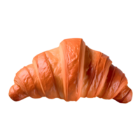 ai genererad nyligen bakad croissant isolerat på transparent bakgrund png