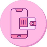 Mobile Wallet Vecto Icon vector