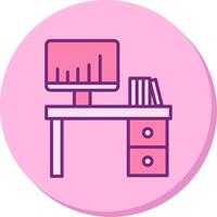 Office Desk Vecto Icon vector