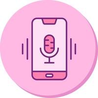 Mobile Voice Assistant Vecto Icon vector