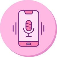 Mobile Voice Assistant Vecto Icon vector