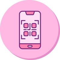 teléfono inteligente qr código vecto icono vector