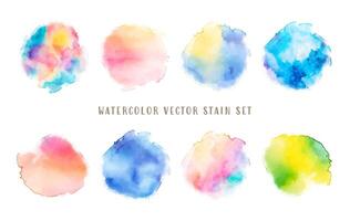 watercolor vector stain set. background for titles and logos