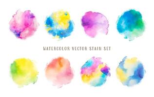 watercolor vector stain set. background for titles and logos