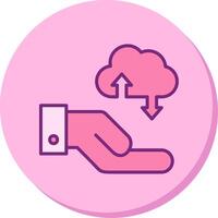 Cloud Data Transfer Vecto Icon vector