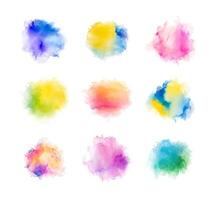 watercolor vector stain set. background for titles and logos