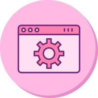 Web Page Setting Vecto Icon vector