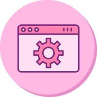 Web Page Setting Vecto Icon vector