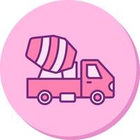 Cement Truck Vecto Icon vector