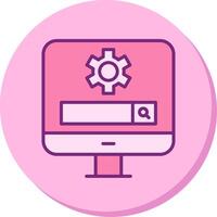 Computer Search Engine Vecto Icon vector