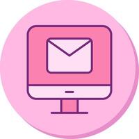 Computer Email Vecto Icon vector