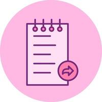 Notes Forward Vecto Icon vector