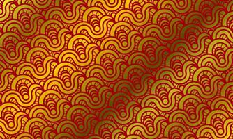 Golden  pattern with swirls and curls. Vector illustration for your design.