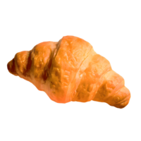 AI generated Freshly baked croissant isolated on transparent background png