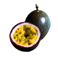 ai généré proche en haut sur mûr passion fruit isolé sur transparent Contexte png