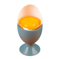 ai generado pollo huevo , roto huevo aislado en transparente antecedentes png