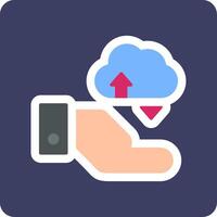 Cloud Data Transfer Vecto Icon vector