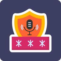 Voice Access Security Vecto Icon vector