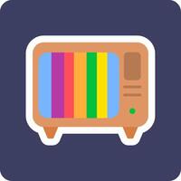 Old Tv Vector Icon