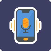 Mobile Voice Assistant Vecto Icon vector