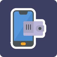 Mobile Wallet Vecto Icon vector