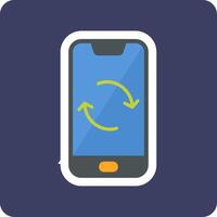 Smartphone Data Sync Vecto Icon vector